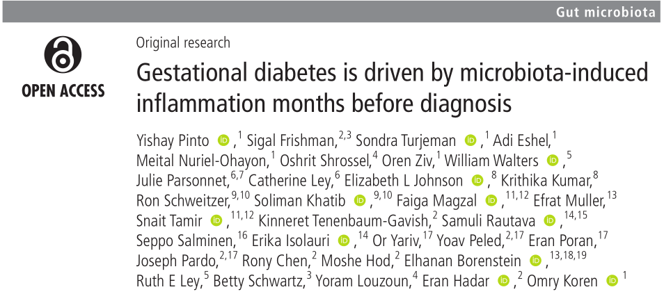 研究发现：借助肠道菌群，孕早期即可识别妊娠糖尿病