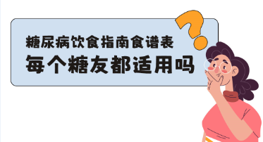 糖尿病饮食指南食谱表，每个糖友都适用吗？