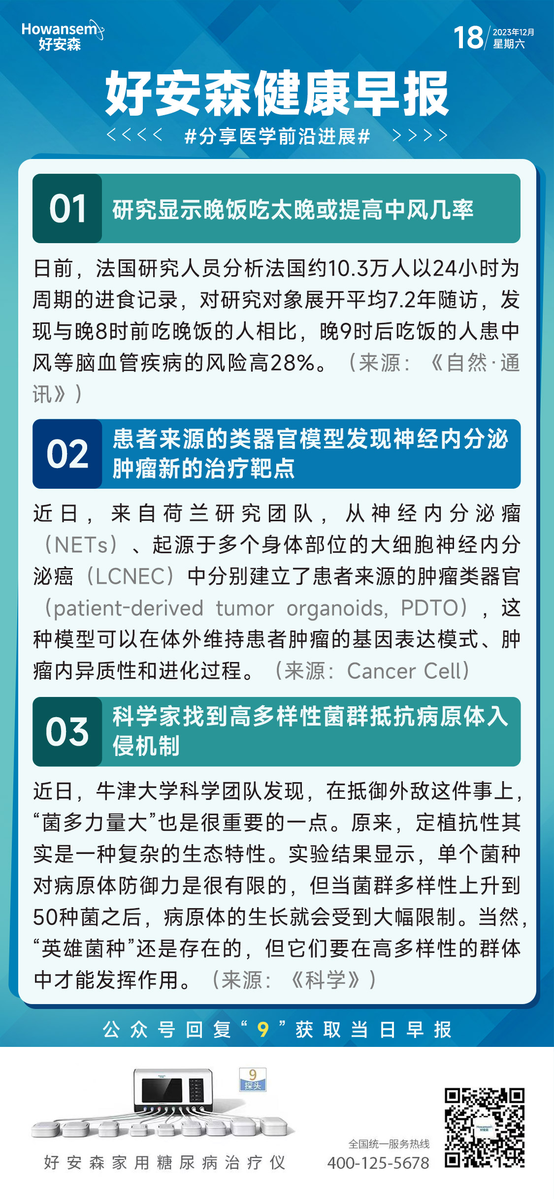 12月18日好安森健康早报 分享医学前沿进展