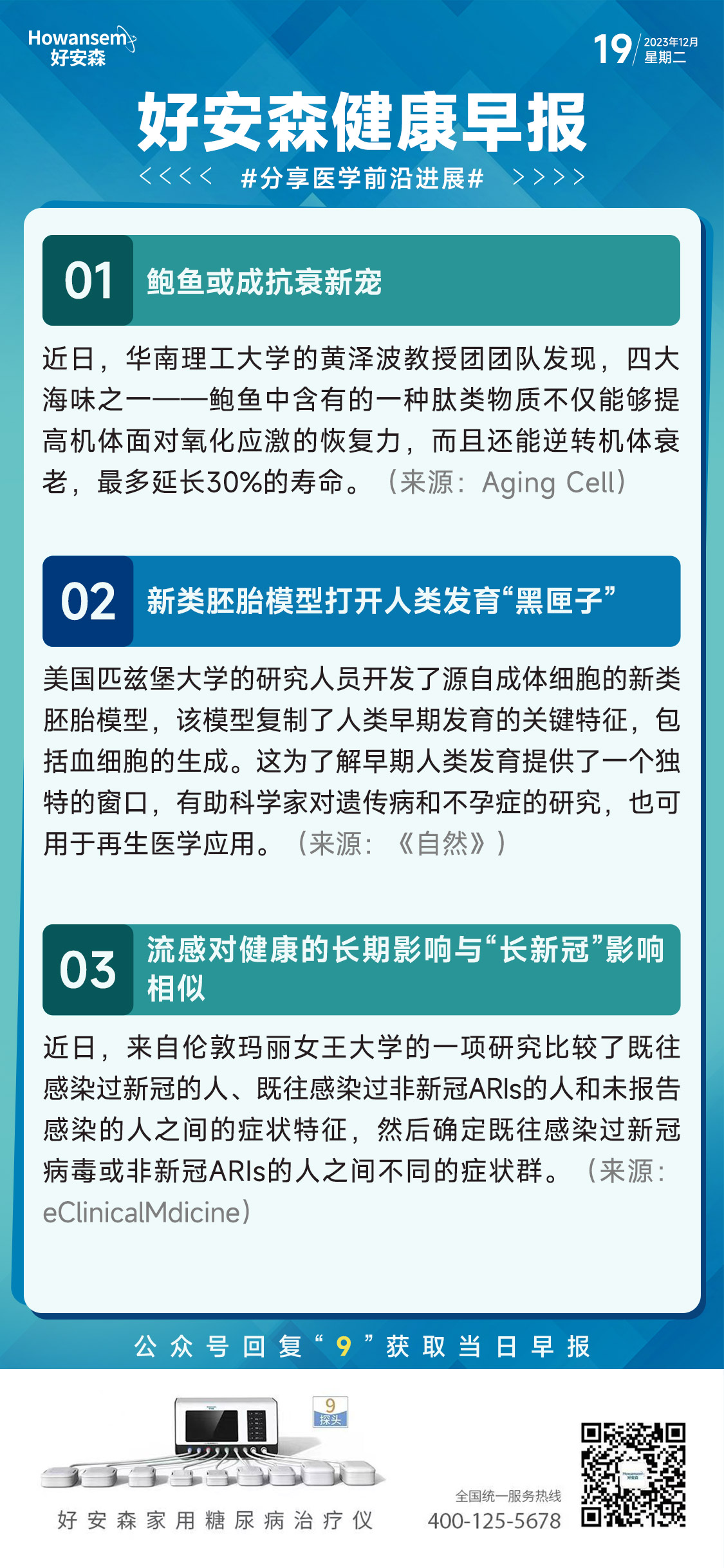 12月19日好安森健康早报 分享医学前沿进展