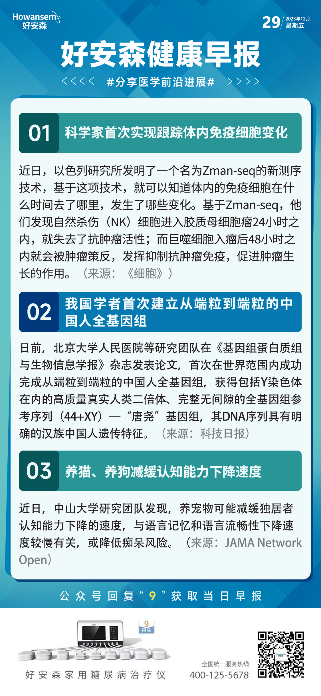 12月29日好安森健康早报 分享医学前沿进展