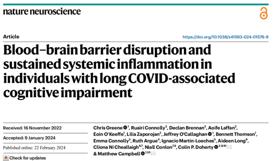 《自然》子刊揭示：新冠长期影响揭秘，科学家发现病毒感染可致持续全身炎症并破坏血脑屏障