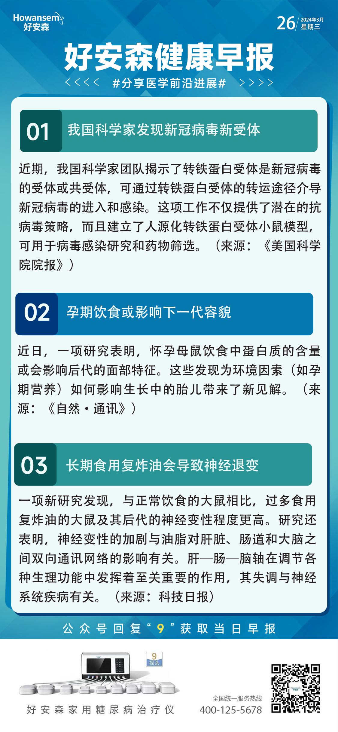 3月27日好安森健康早报 分享医学前沿进展