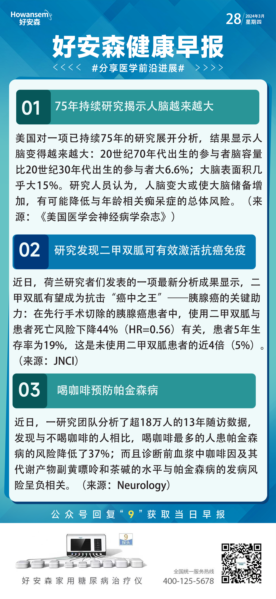 3月28日好安森健康早报 分享医学前沿进展