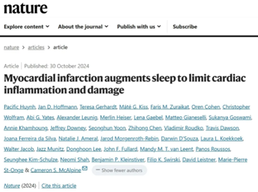 《自然》揭秘：心脏损伤触发深度睡眠，单核细胞助力修复